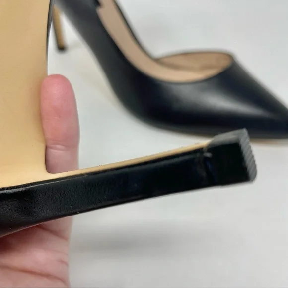 Town Shoes d'Orsay Black Leather Stiletto Heels Size 39 - Picture 11 of 14